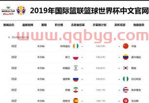 2019年中国队赛程表（2019中国篮球赛程）