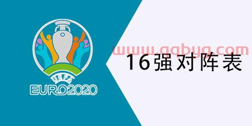 2021年欧洲杯32强对阵表