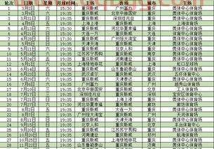 中超2019年赛程