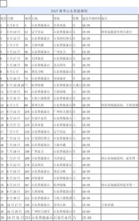 2021山东鲁能泰山队赛程