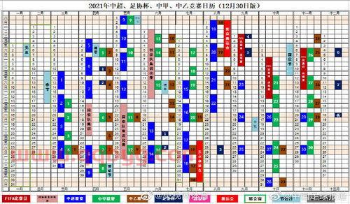 2021中超足球赛事时间表