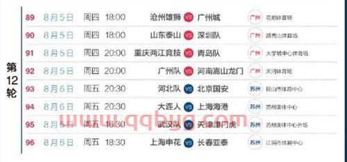中超2021第三阶段赛程