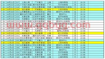 中超联赛时间安排表