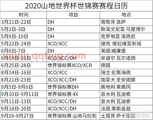 2020年世界杯赛程表