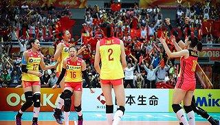 中国女排对战美国